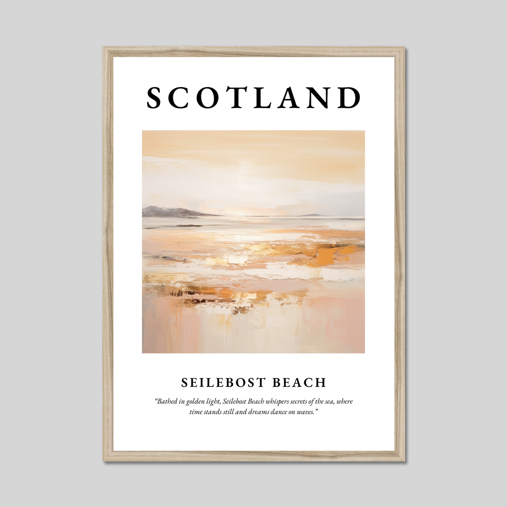 Poster in a natural frame with the word Scotland