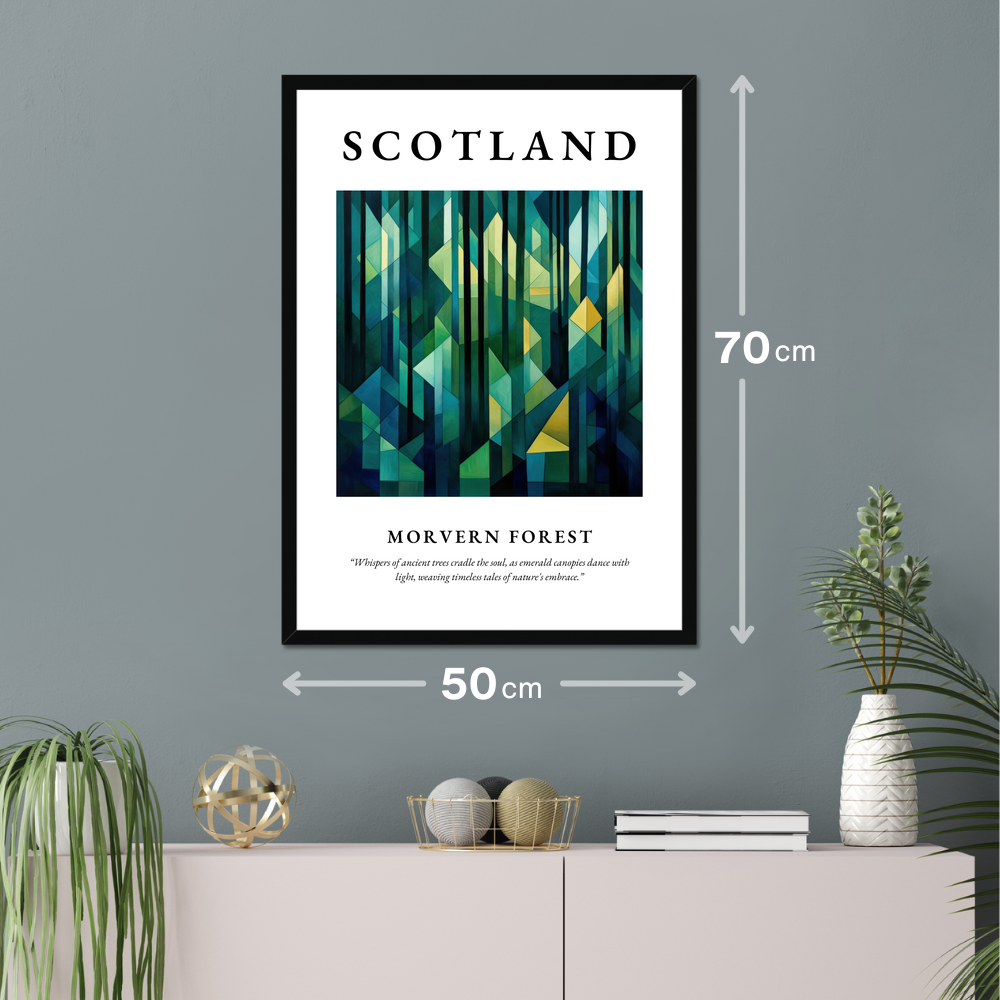 Poster of Morvern Forest hanging on a wall