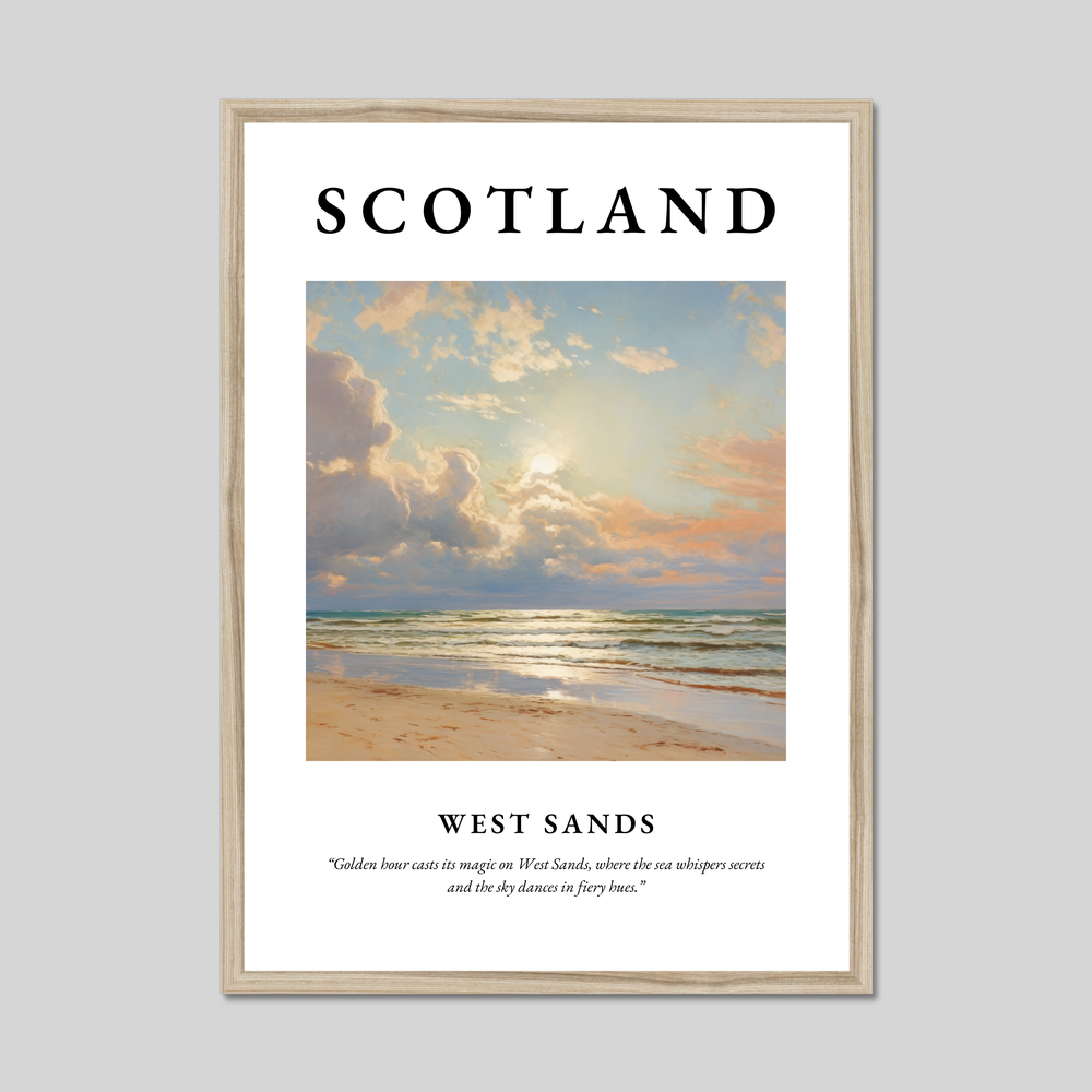 Poster in a natural frame with the word Scotland