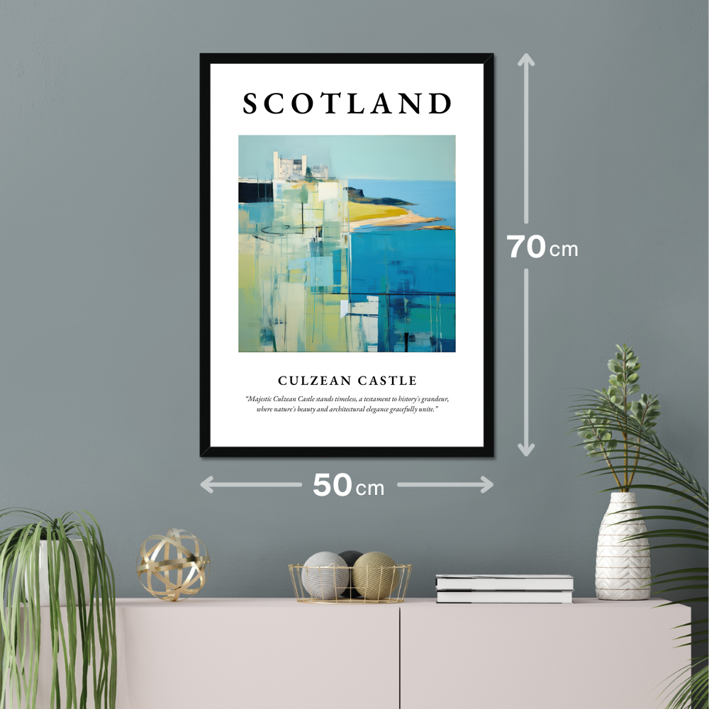 Poster of Culzean Castle hanging on a wall