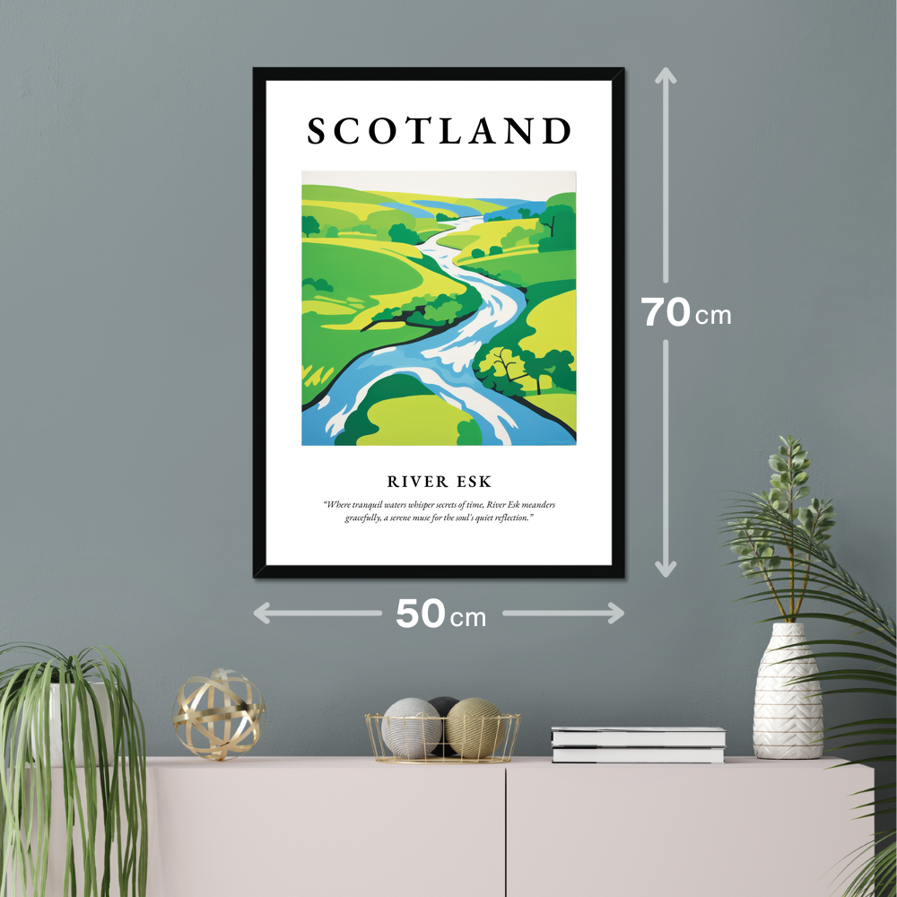 Poster of River Esk hanging on a wall