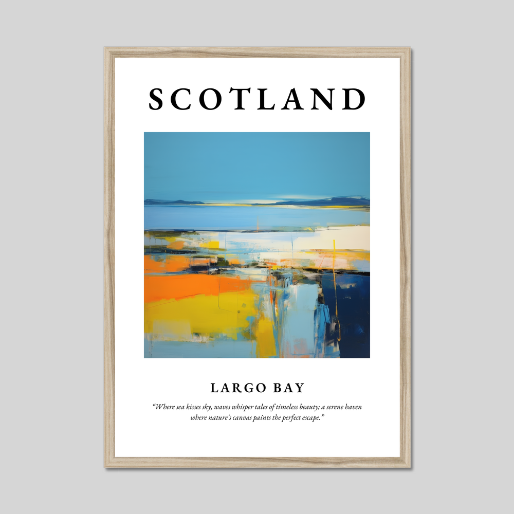 Poster in a natural frame with the word Scotland