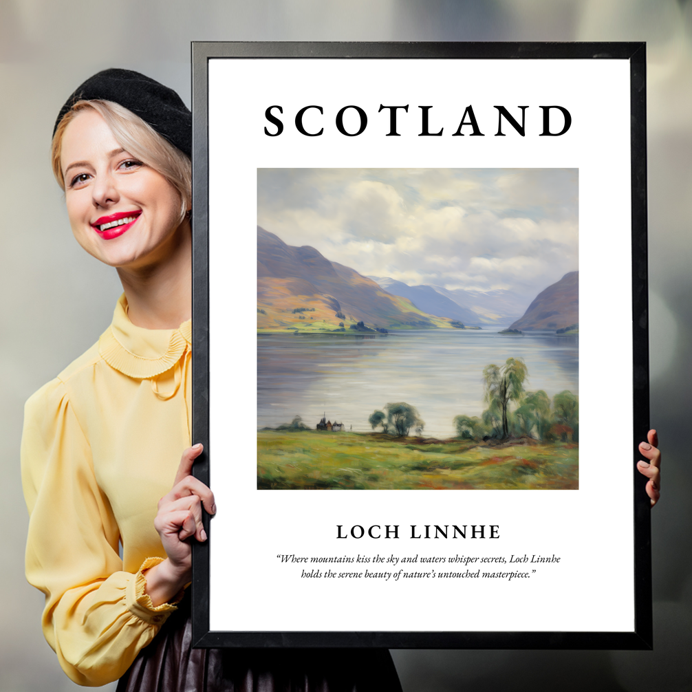 Person holding a poster of Loch Linnhe