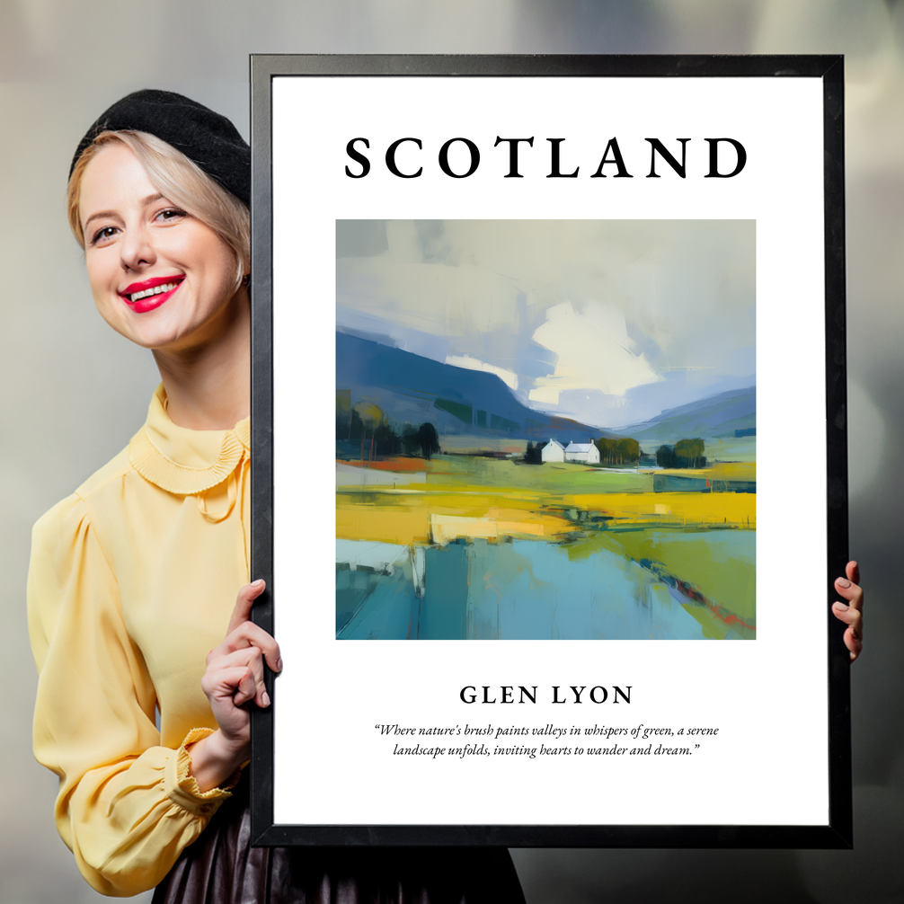 Person holding a poster of Glen Lyon