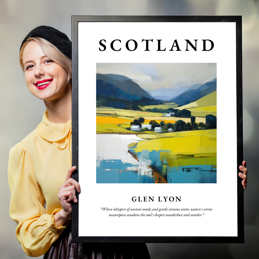 Person holding a poster of Glen Lyon