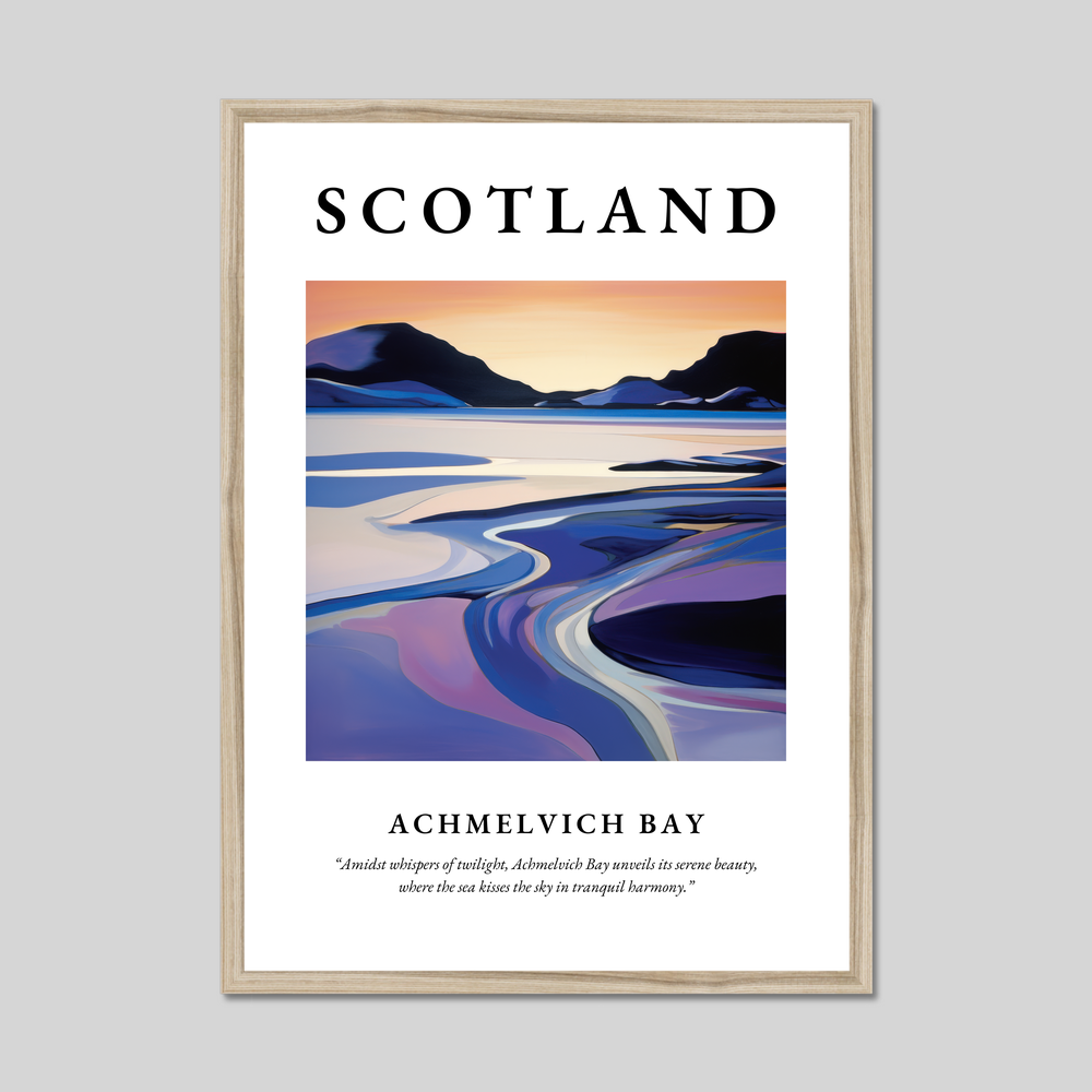 Poster in a natural frame with the word Scotland