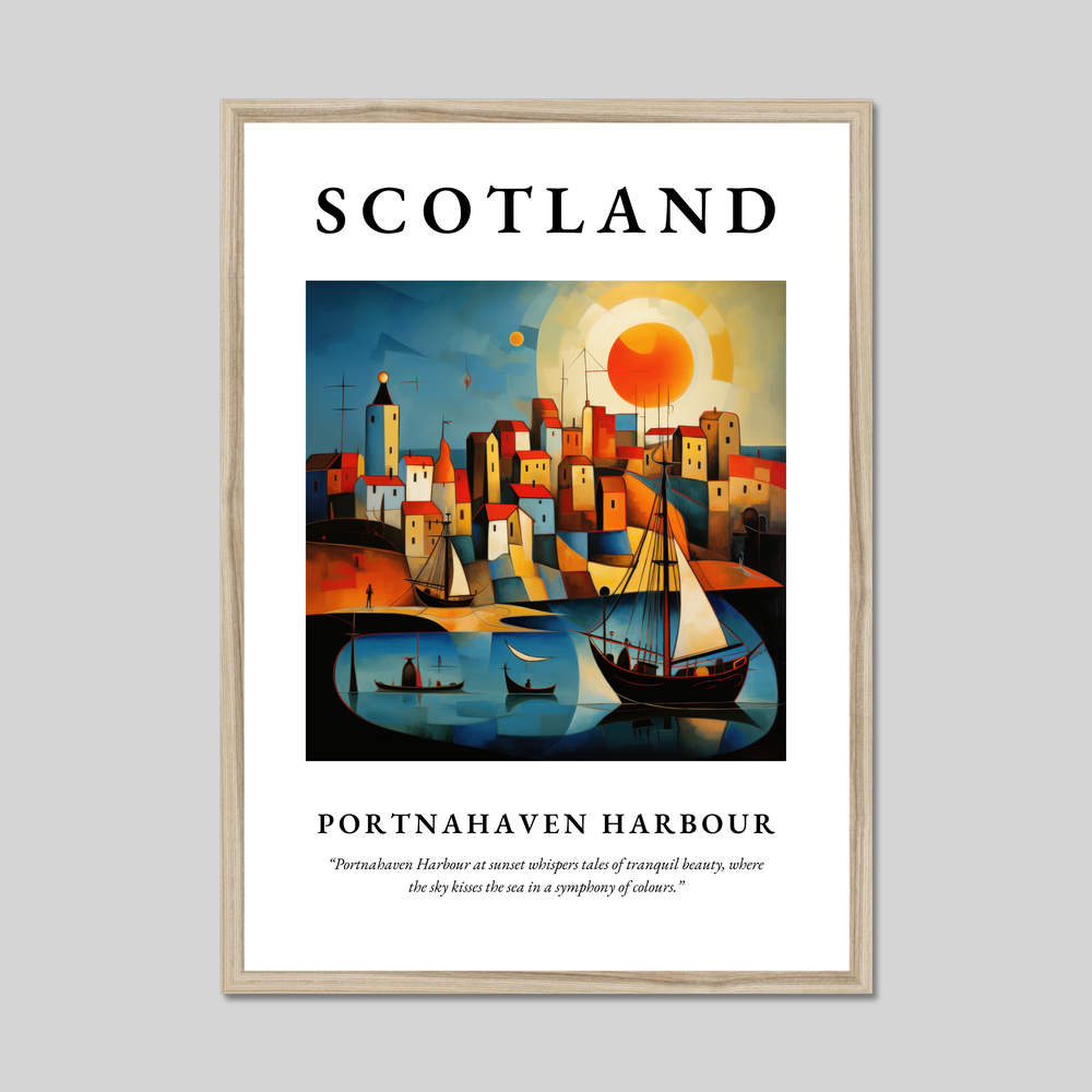 Poster in a natural frame with the word Scotland