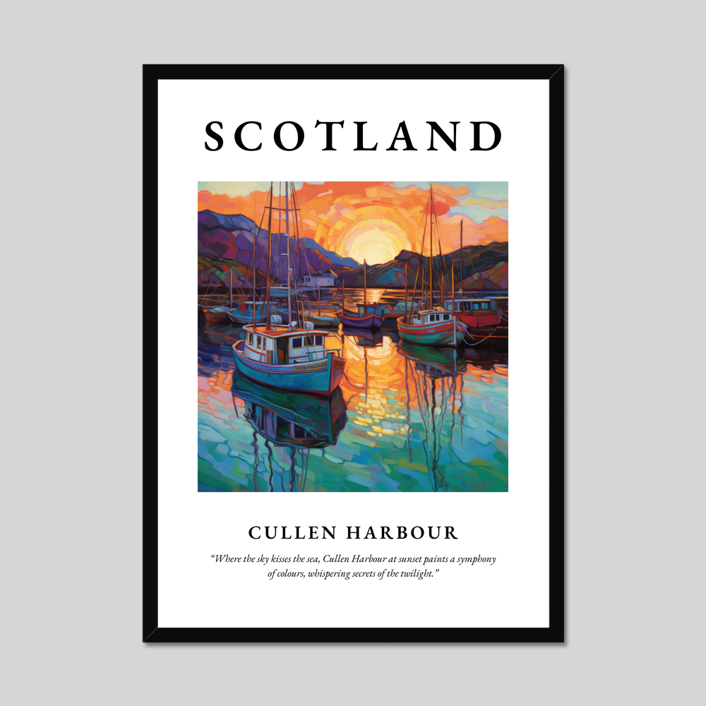 Poster of Cullen Harbour, Scotland.