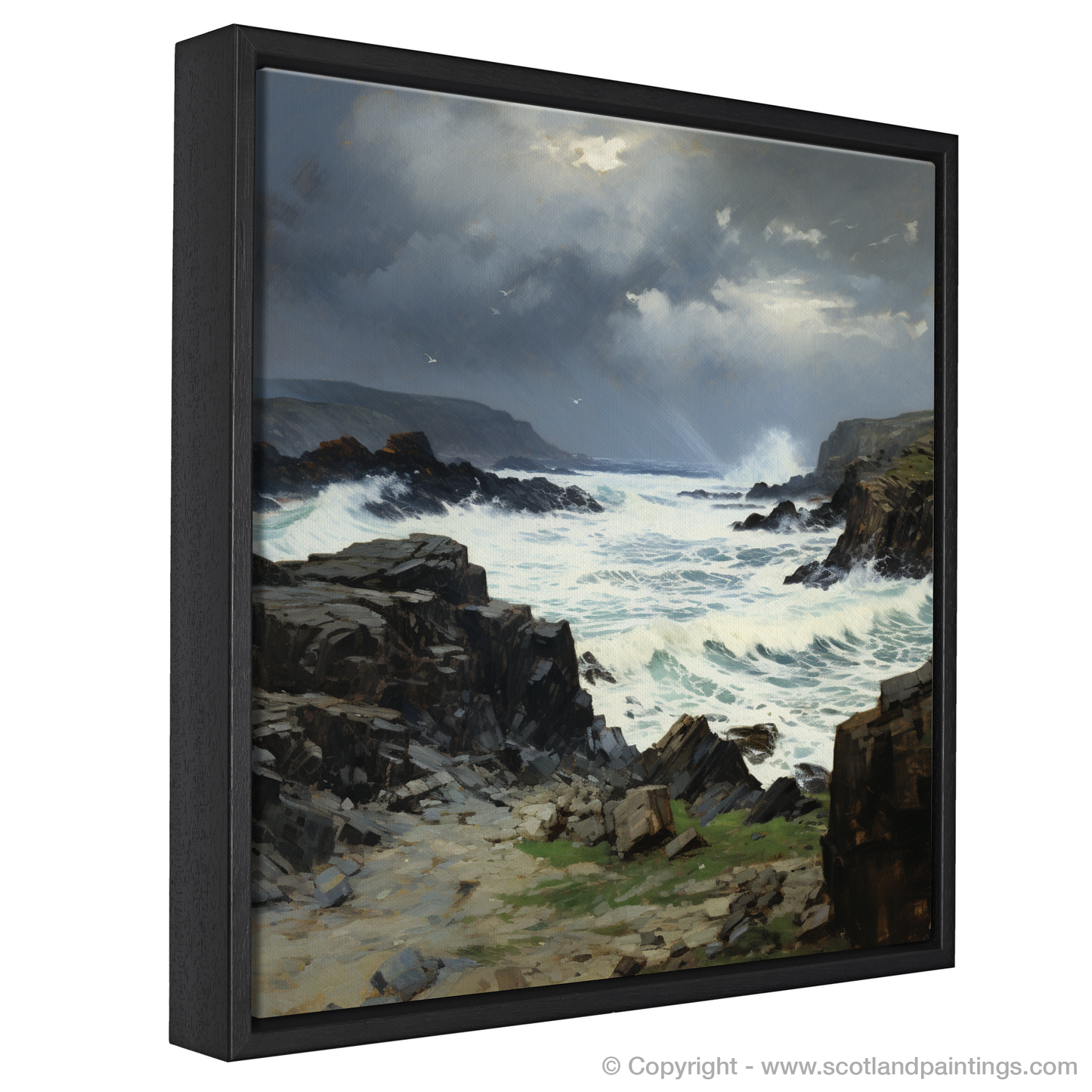 Storm Over Scourie Bay: An Impressionist Tribute to Scotland's Coastal Fury