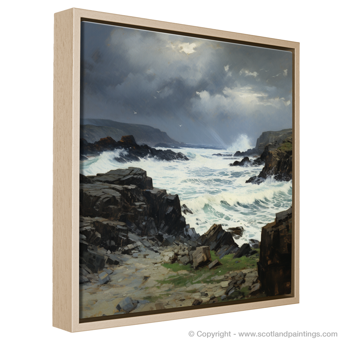 Storm Over Scourie Bay: An Impressionist Tribute to Scotland's Coastal Fury