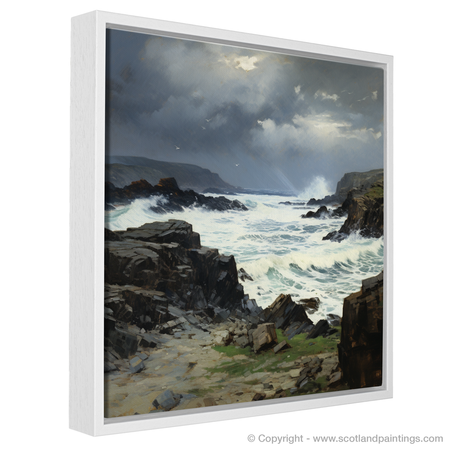 Storm Over Scourie Bay: An Impressionist Tribute to Scotland's Coastal Fury