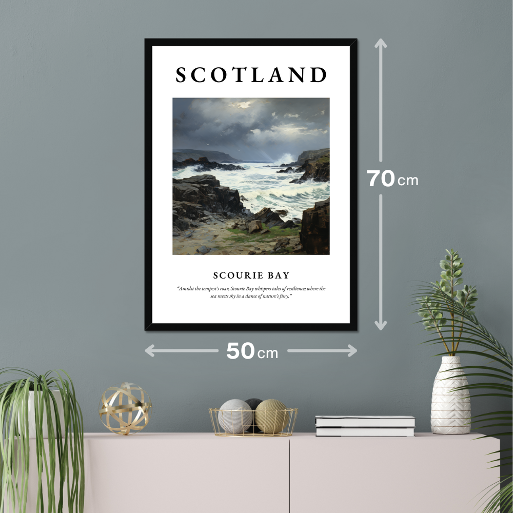 Poster of Scourie Bay hanging on a wall