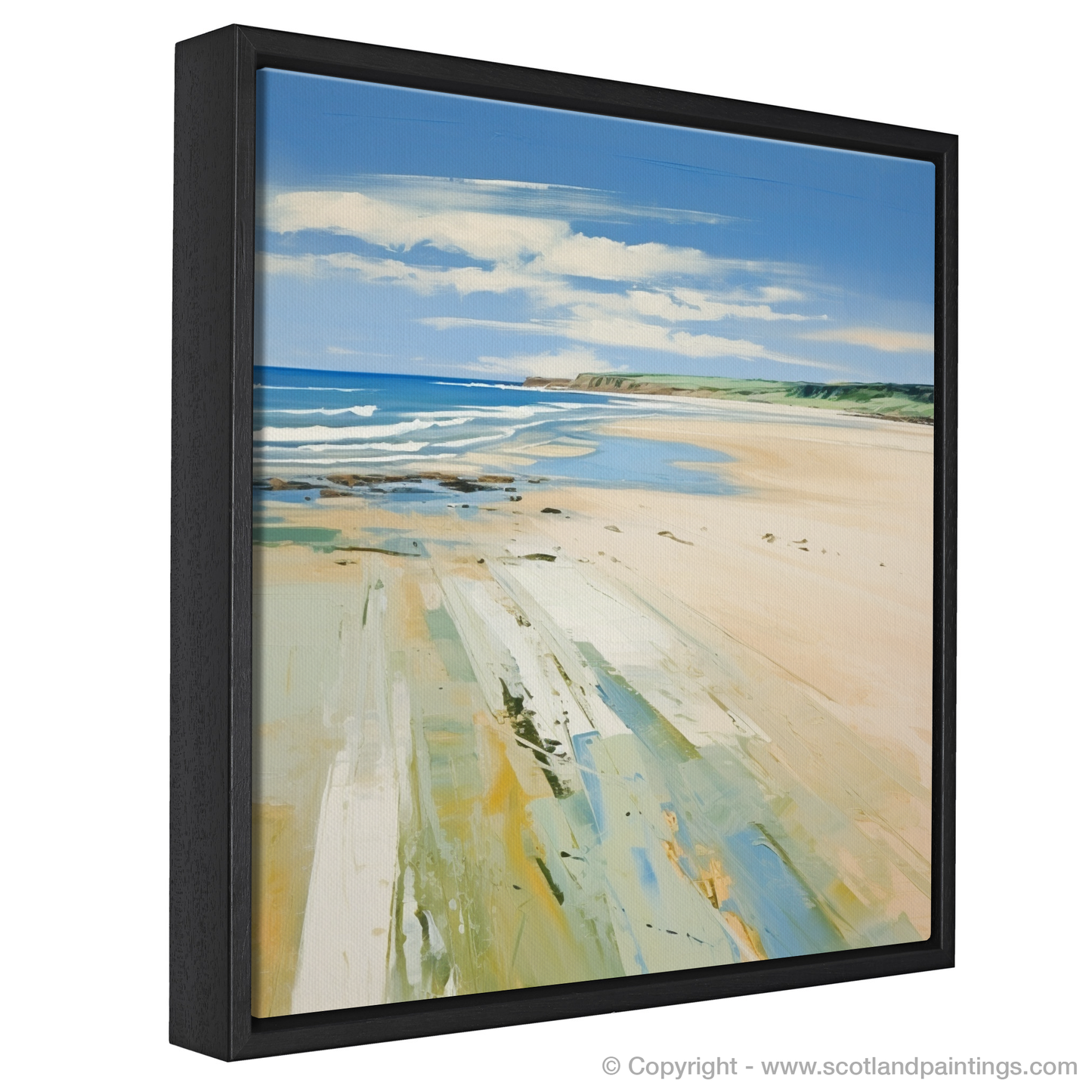 Serene Shores of Lunan Bay: A Color Field Ode