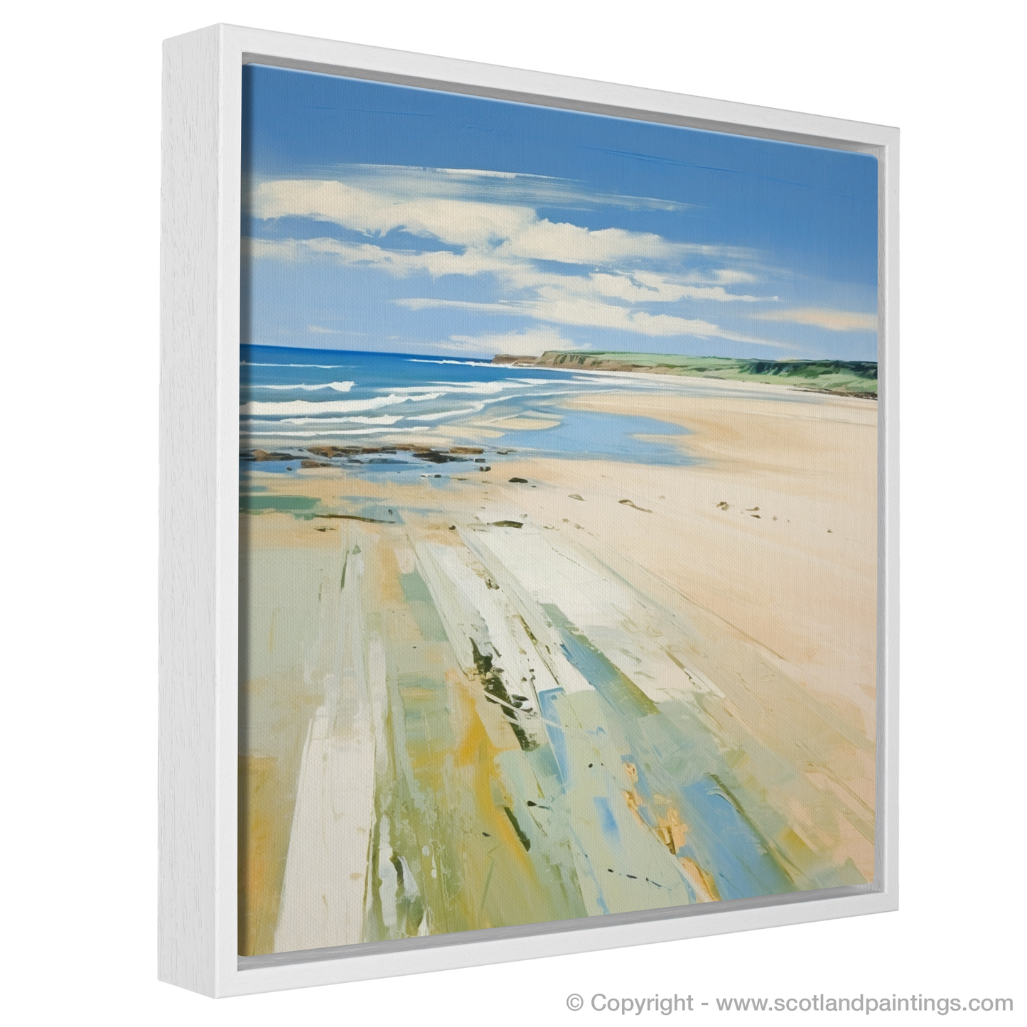 Serene Shores of Lunan Bay: A Color Field Ode