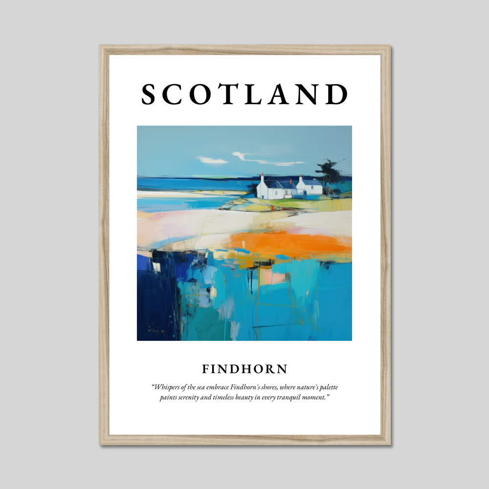 Poster in a natural frame with the word Scotland