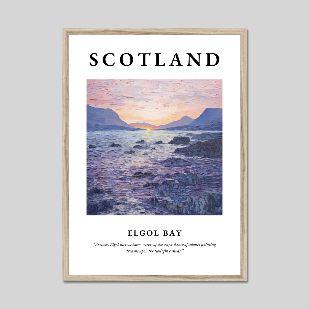 Poster in a natural frame with the word Scotland