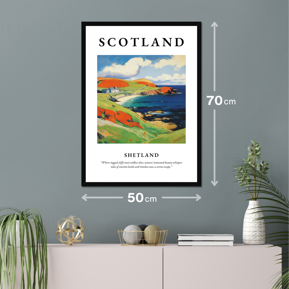 Poster of Shetland hanging on a wall