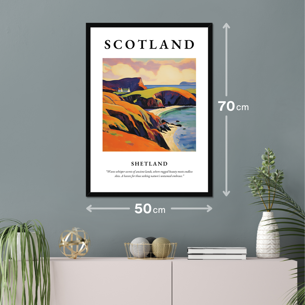 Poster of Shetland hanging on a wall