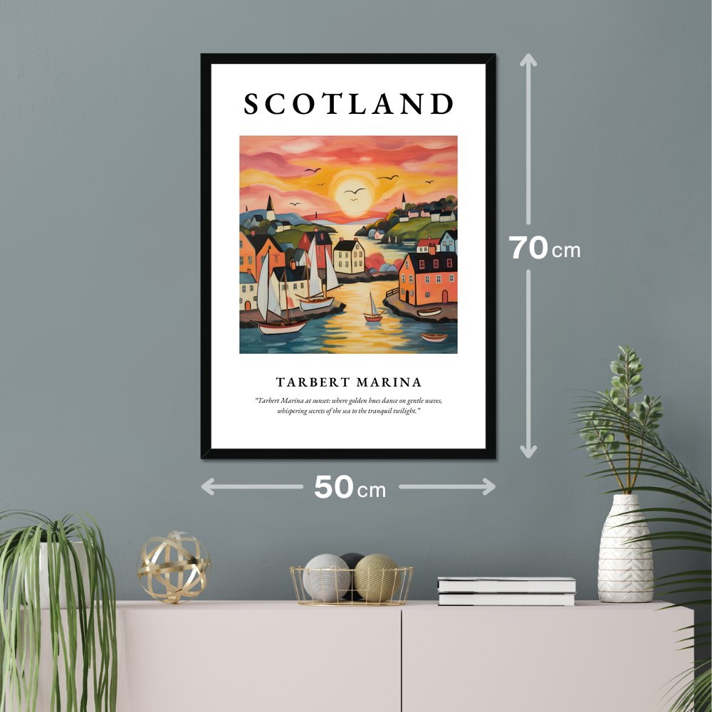 Poster of Tarbert Marina hanging on a wall