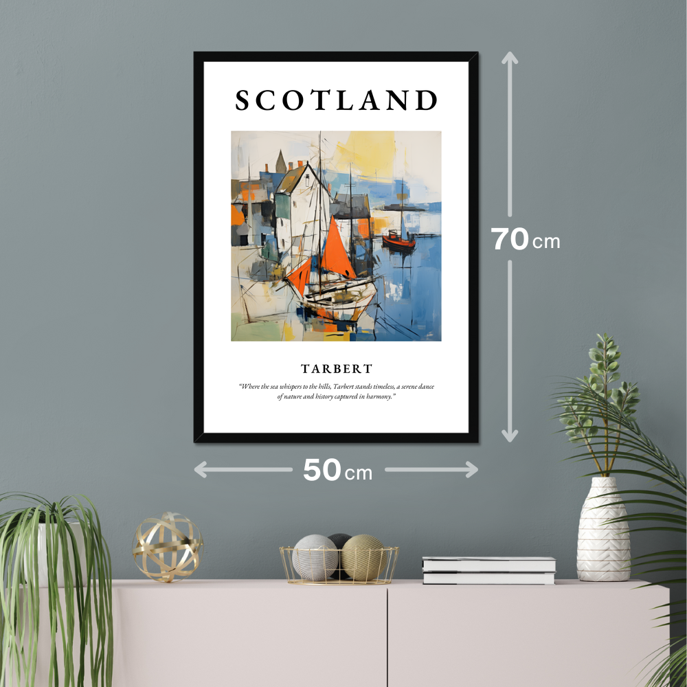 Poster of Tarbert hanging on a wall