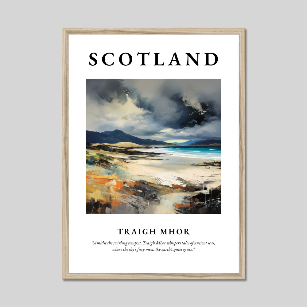 Poster in a natural frame with the word Scotland