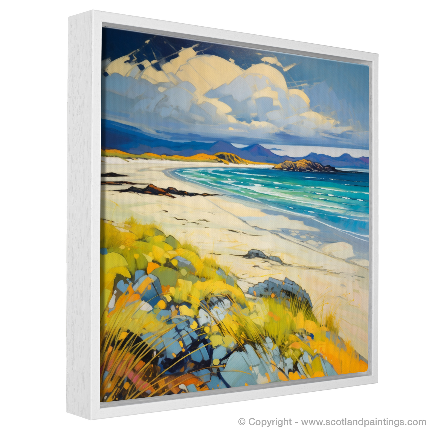 Vibrant Shores: A Fauvist Interpretation of Camusdarach Beach