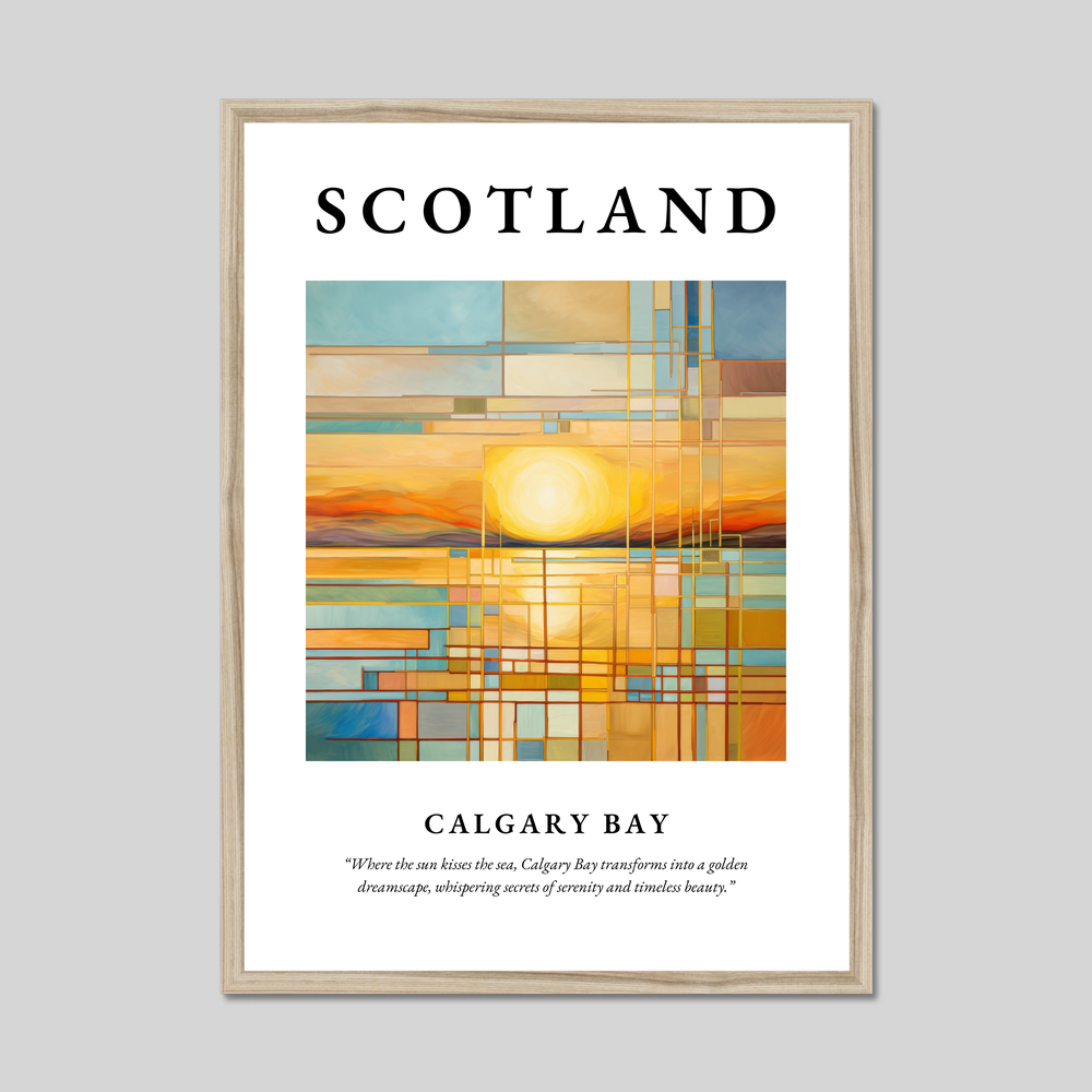 Poster in a natural frame with the word Scotland