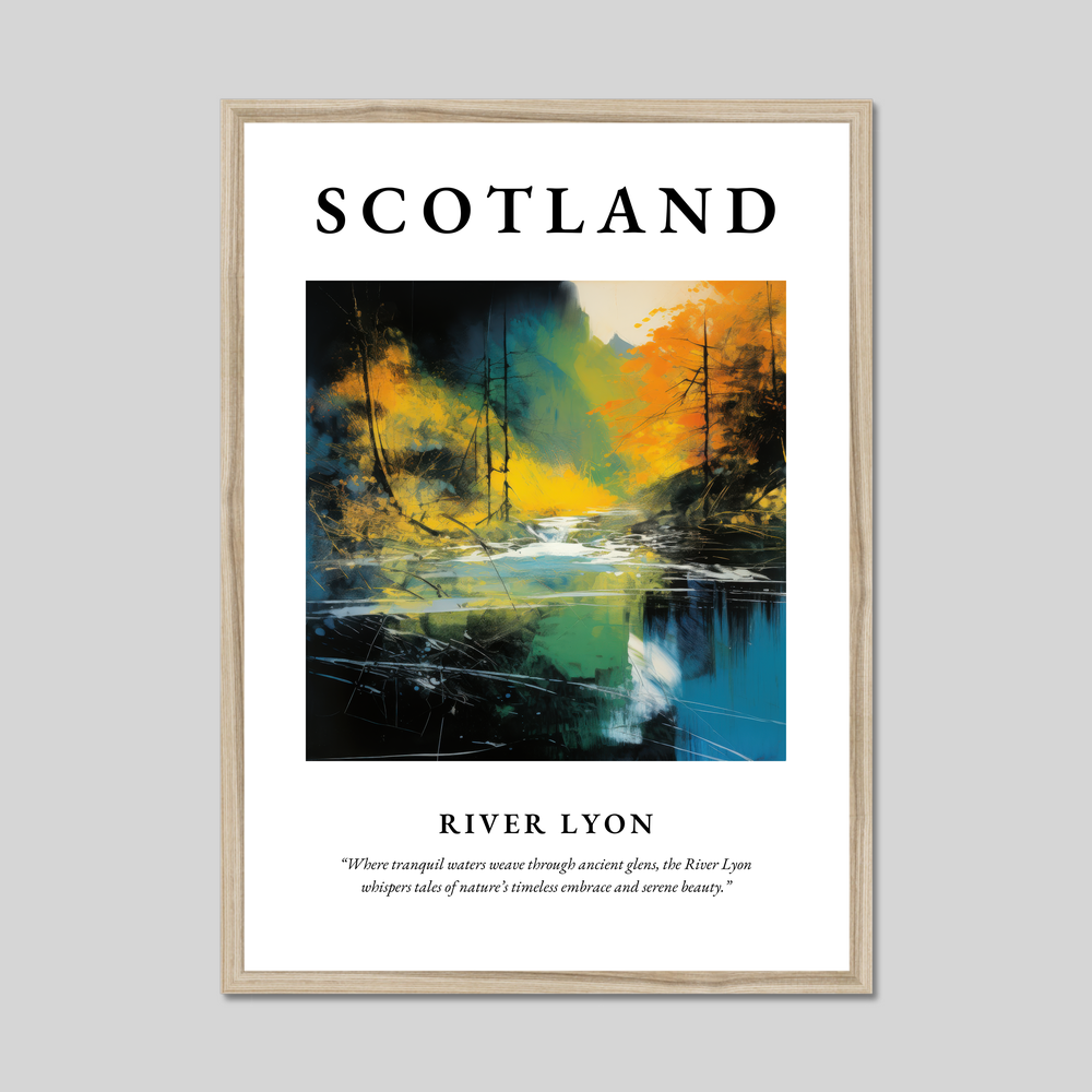 Poster in a natural frame with the word Scotland