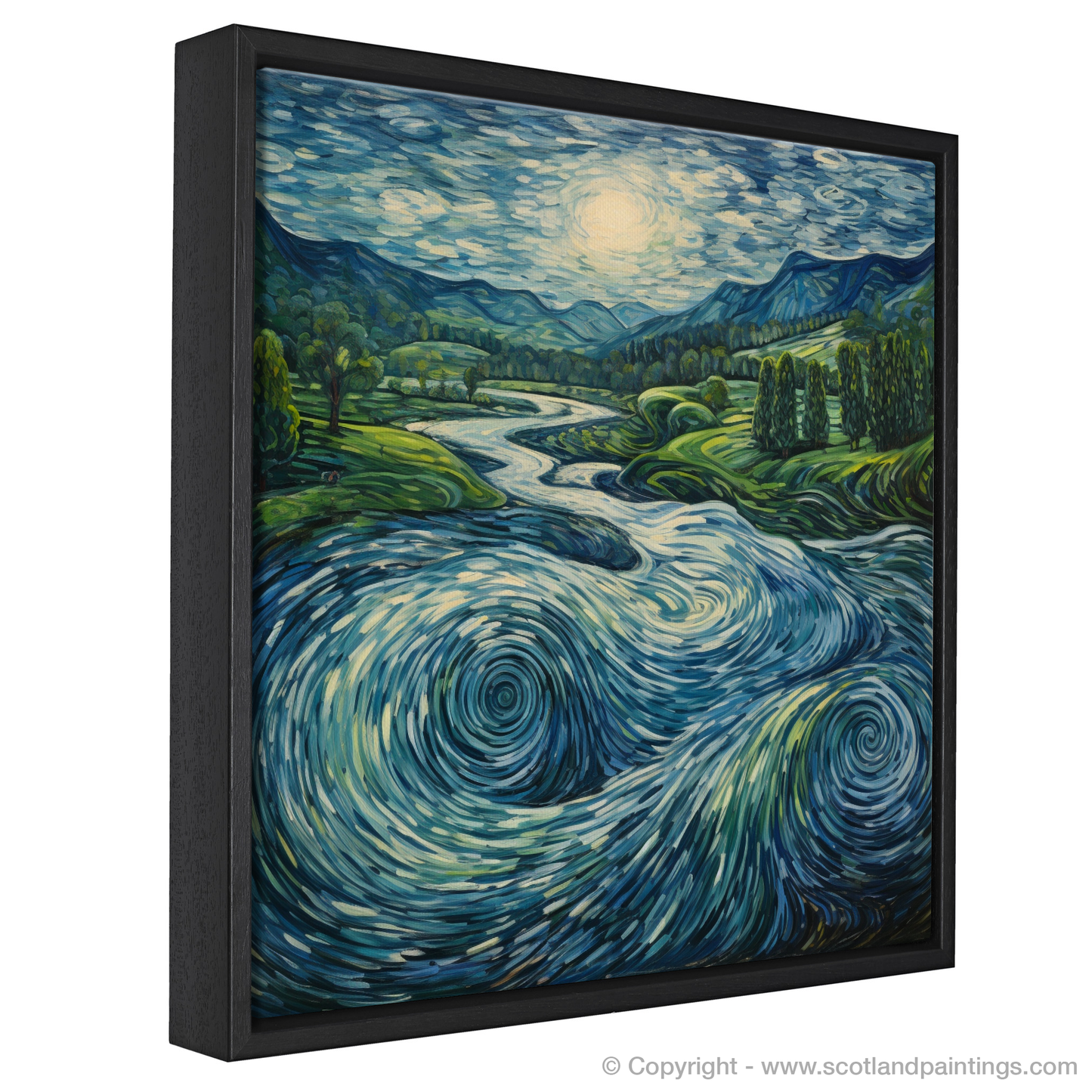 Moonlit Whirlpools: An Abstract Ode to the River Tay