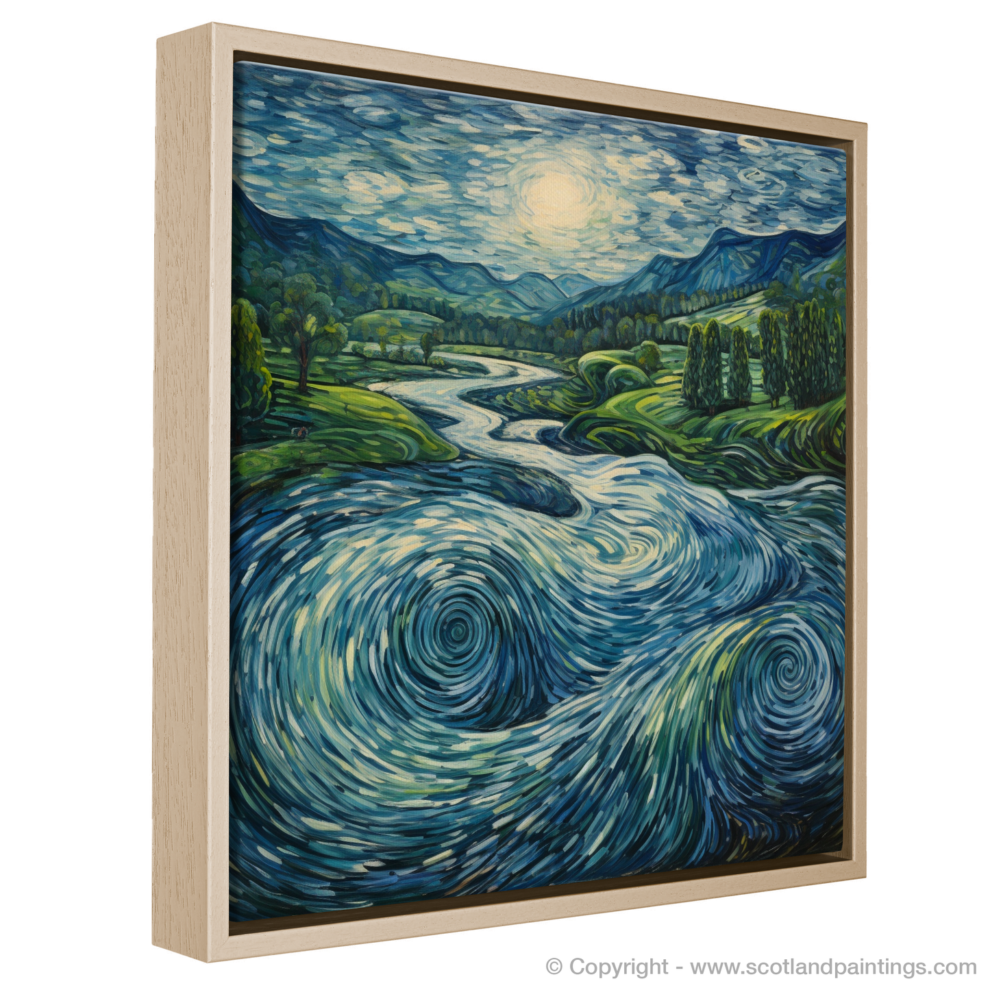 Moonlit Whirlpools: An Abstract Ode to the River Tay