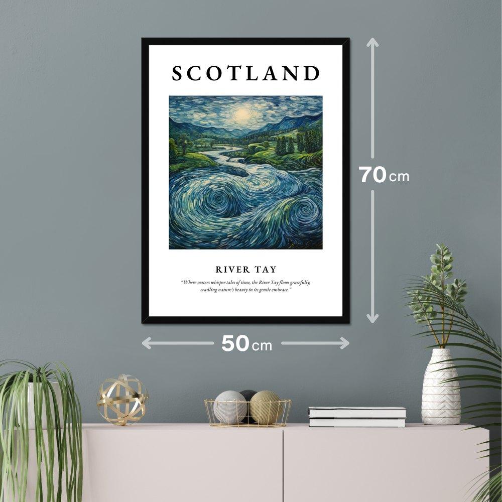 Poster of River Tay hanging on a wall