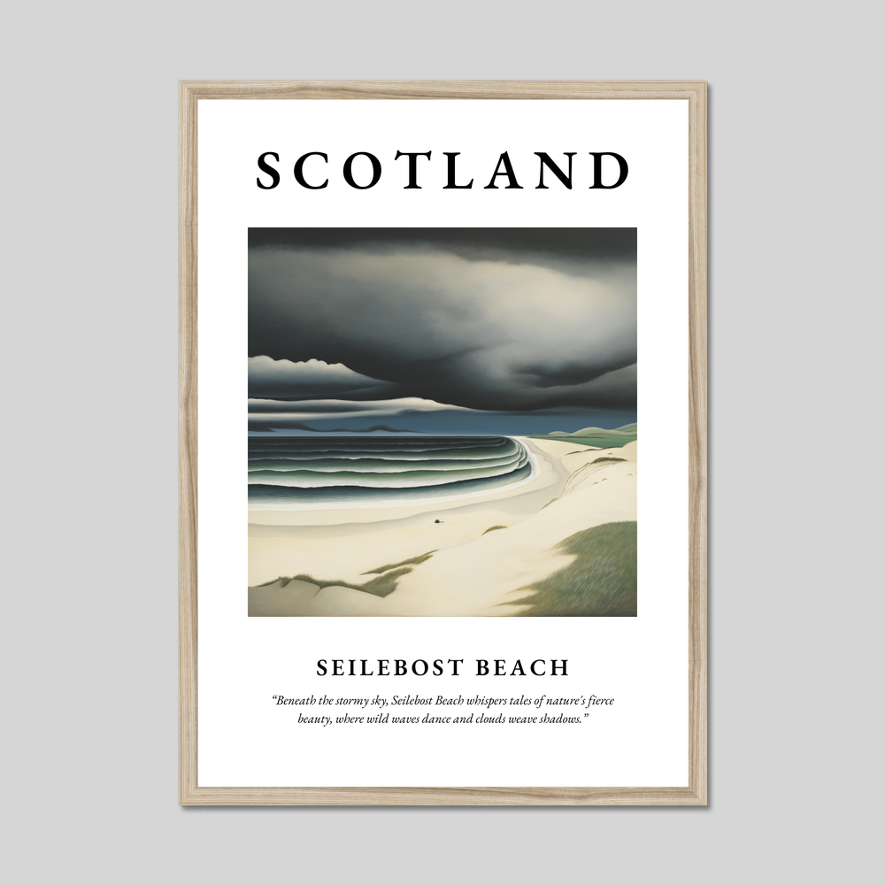 Poster in a natural frame with the word Scotland