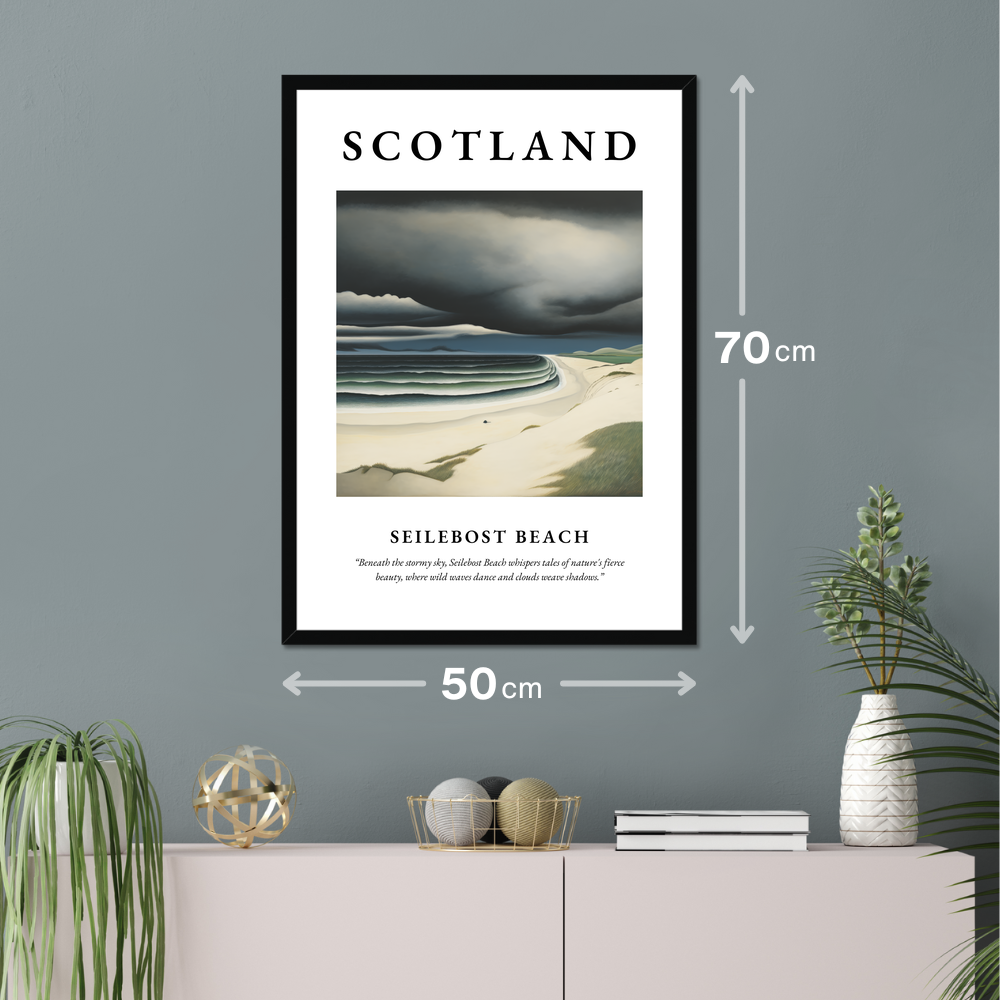 Poster of Seilebost Beach hanging on a wall