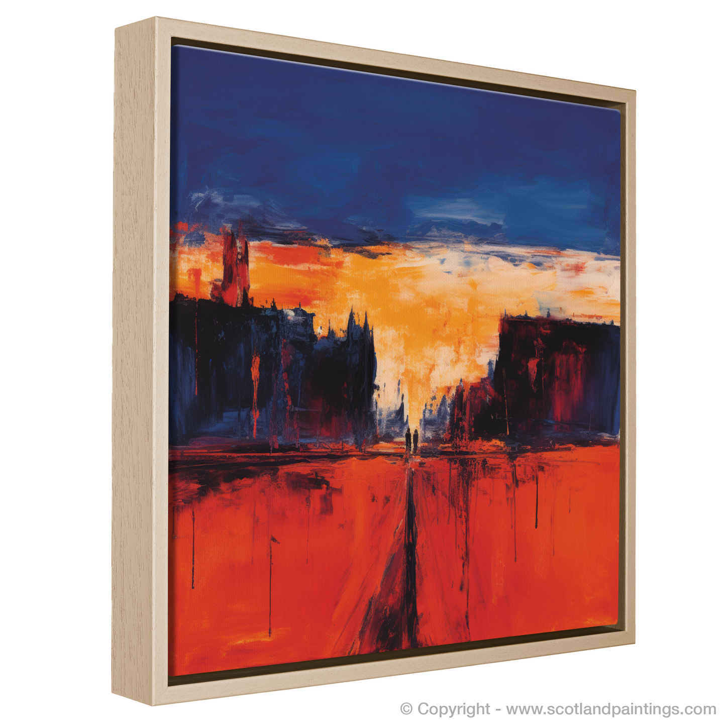 Perth's Fiery Embrace: An Abstract Impressionist Journey