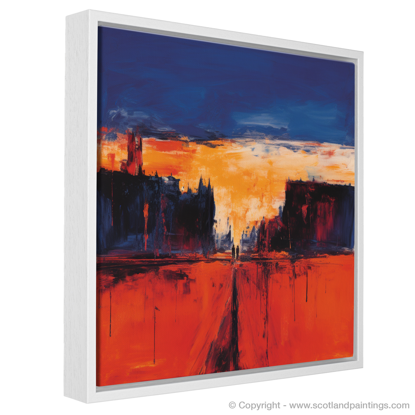 Perth's Fiery Embrace: An Abstract Impressionist Journey