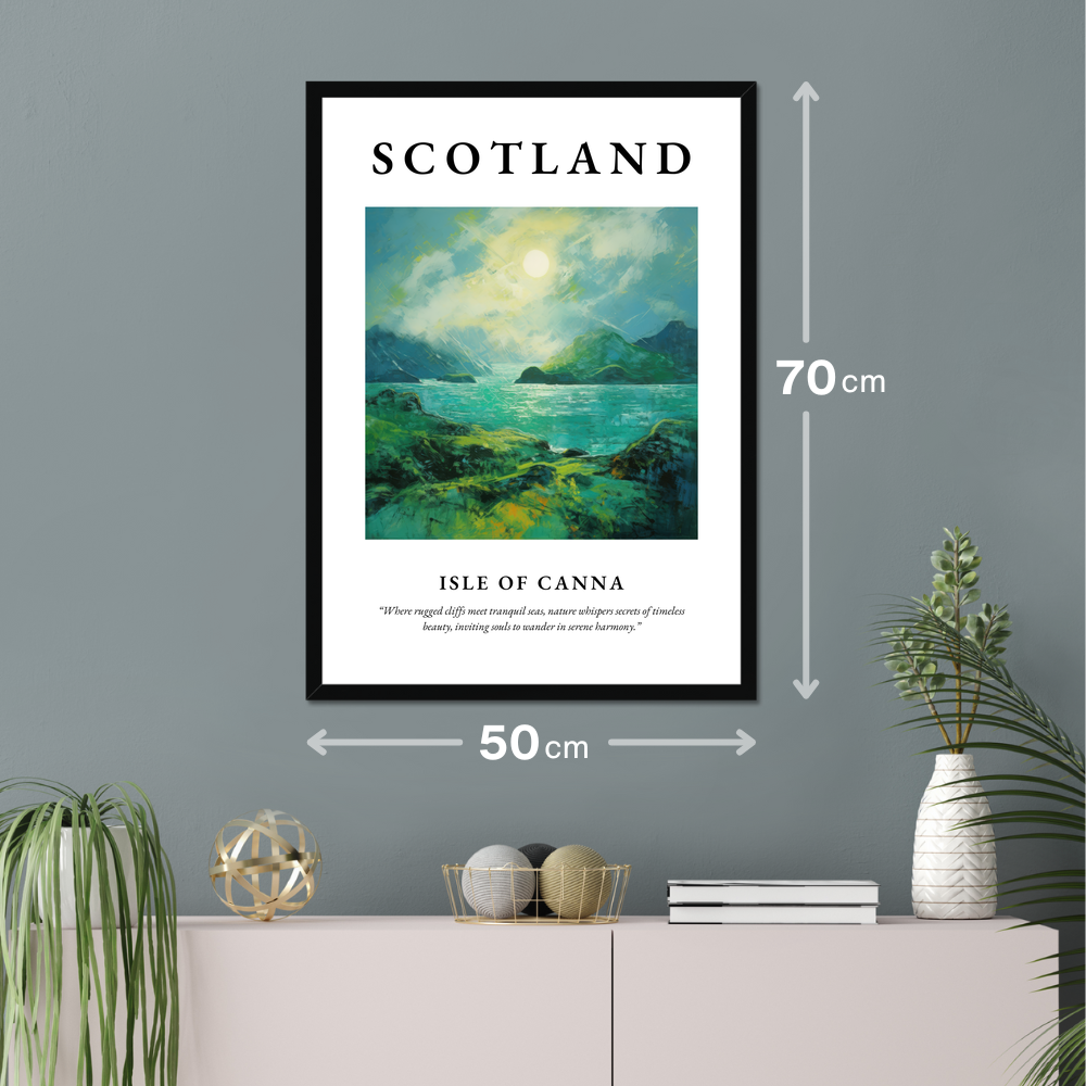 Poster of Isle of Canna hanging on a wall