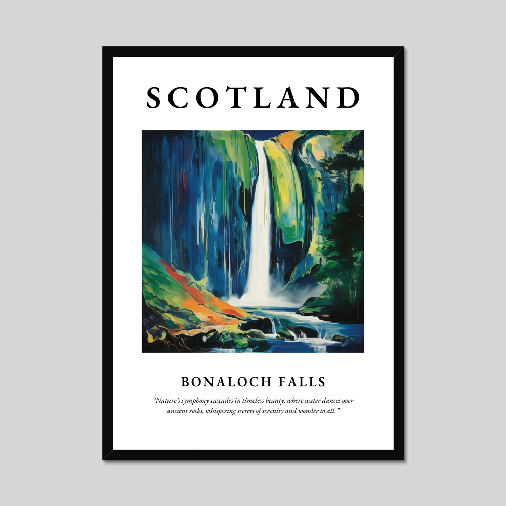 Poster of Bonaloch Falls, Scotland.