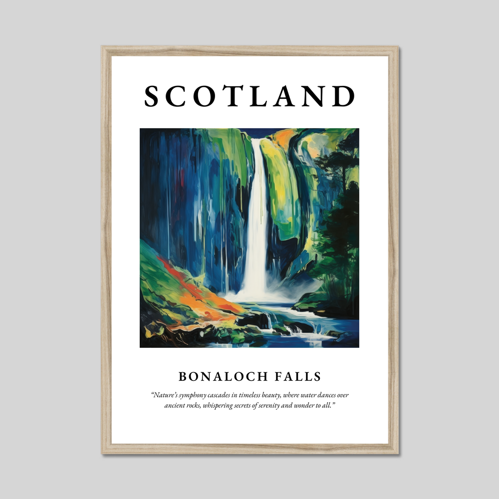 Poster in a natural frame with the word Scotland