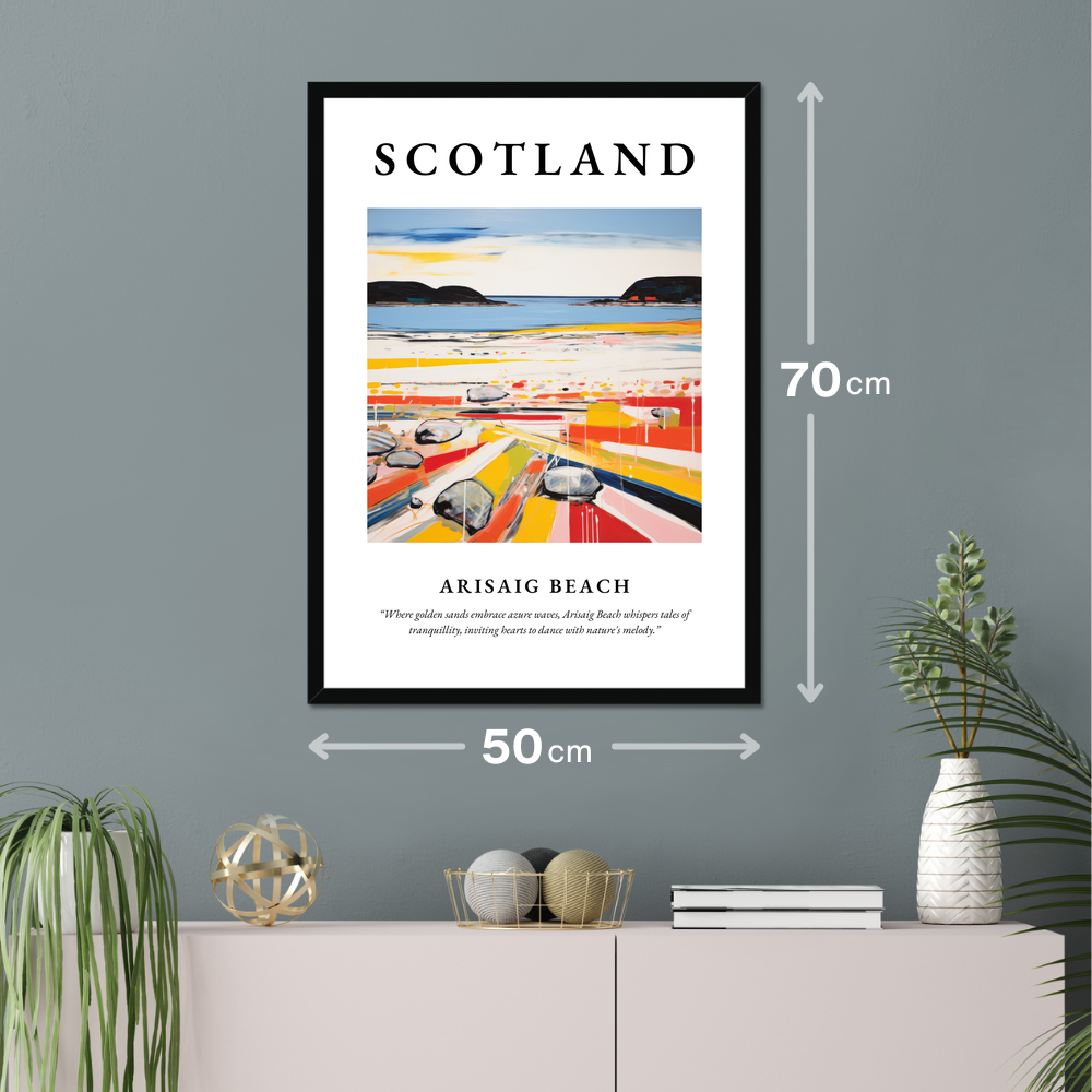 Poster of Arisaig Beach hanging on a wall