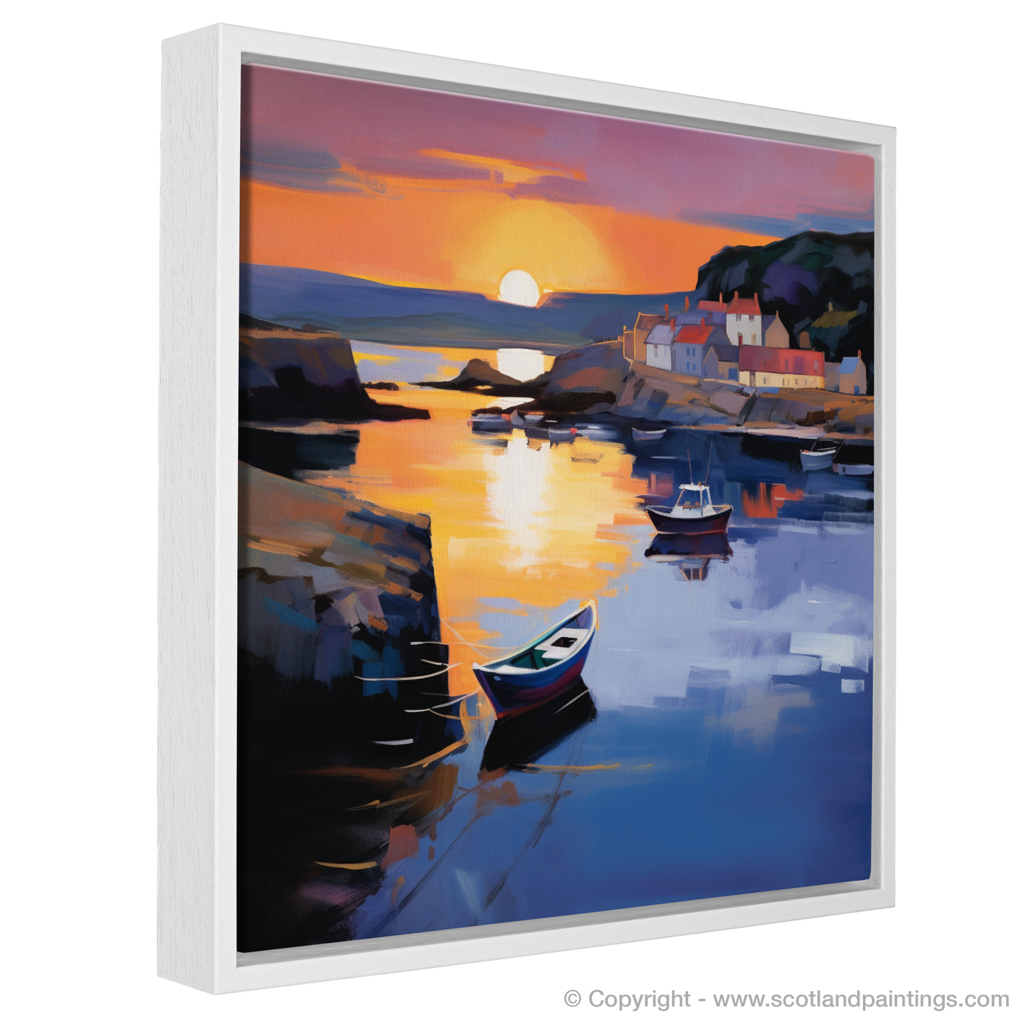 Dusk at Coldingham Bay: A Color Field Tribute