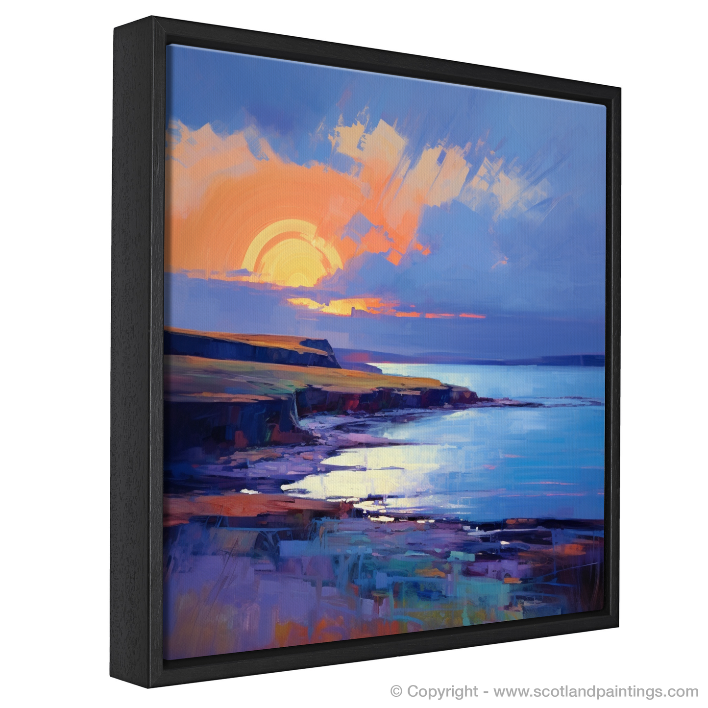 Dusk Delight at Coldingham Bay - A Color Field Escape