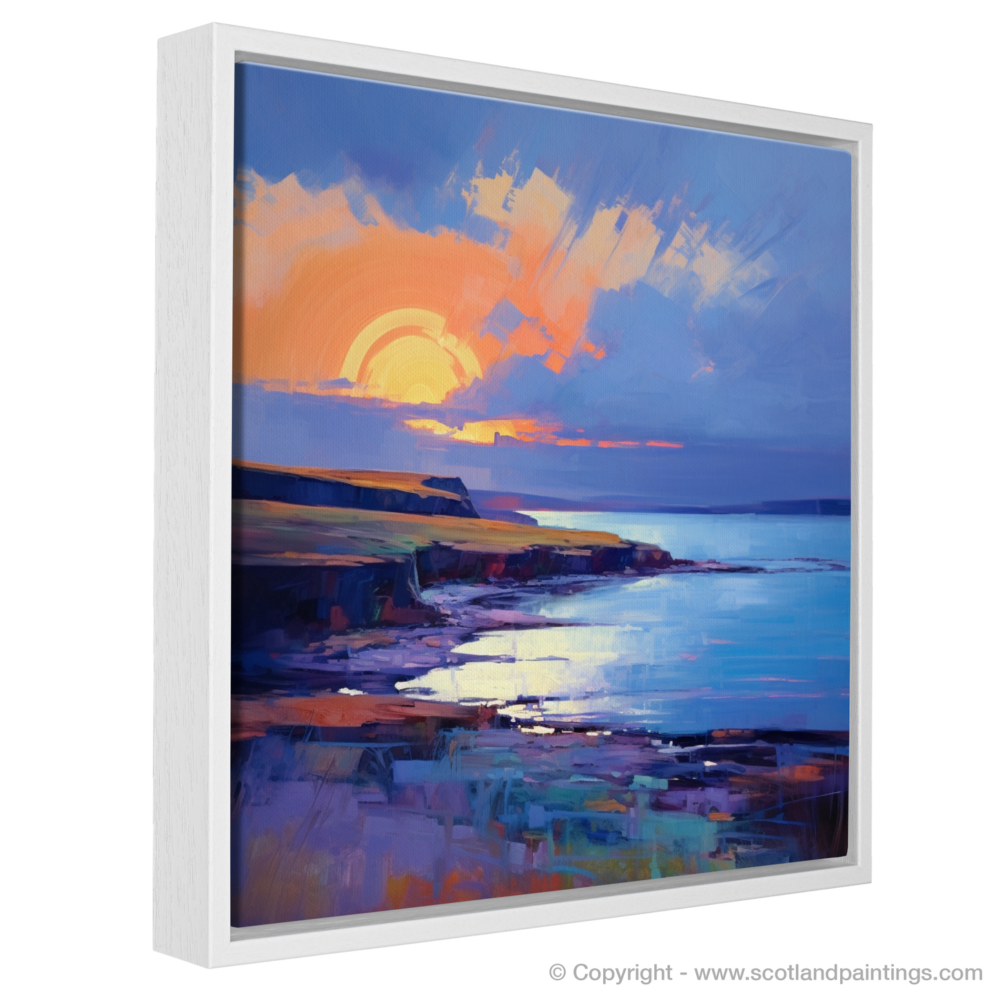 Dusk Delight at Coldingham Bay - A Color Field Escape