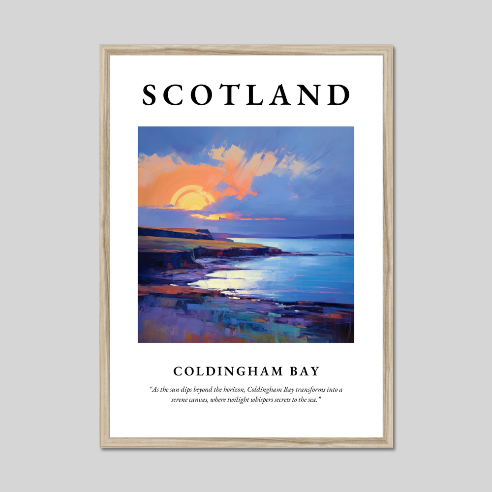 Poster in a natural frame with the word Scotland