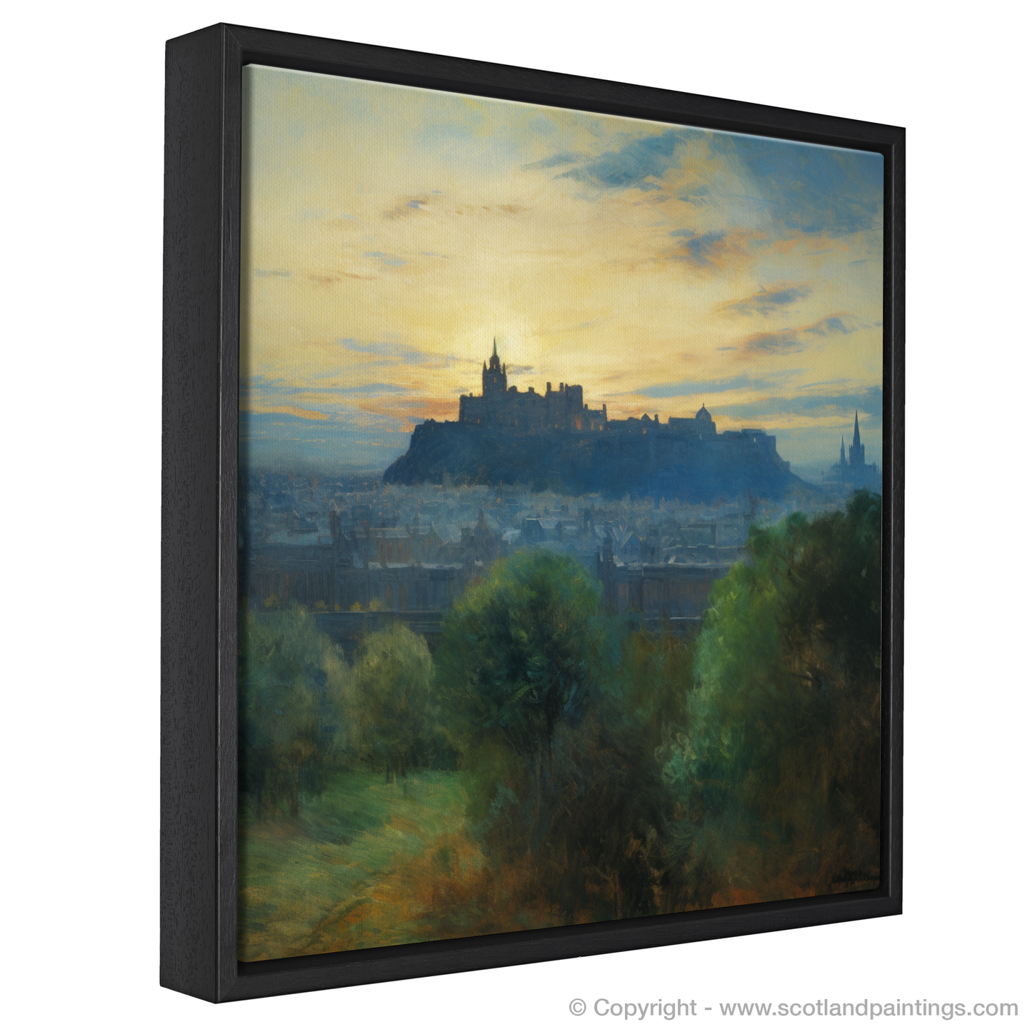 Edinburgh's Twilight Serenade: An Impressionist Tribute