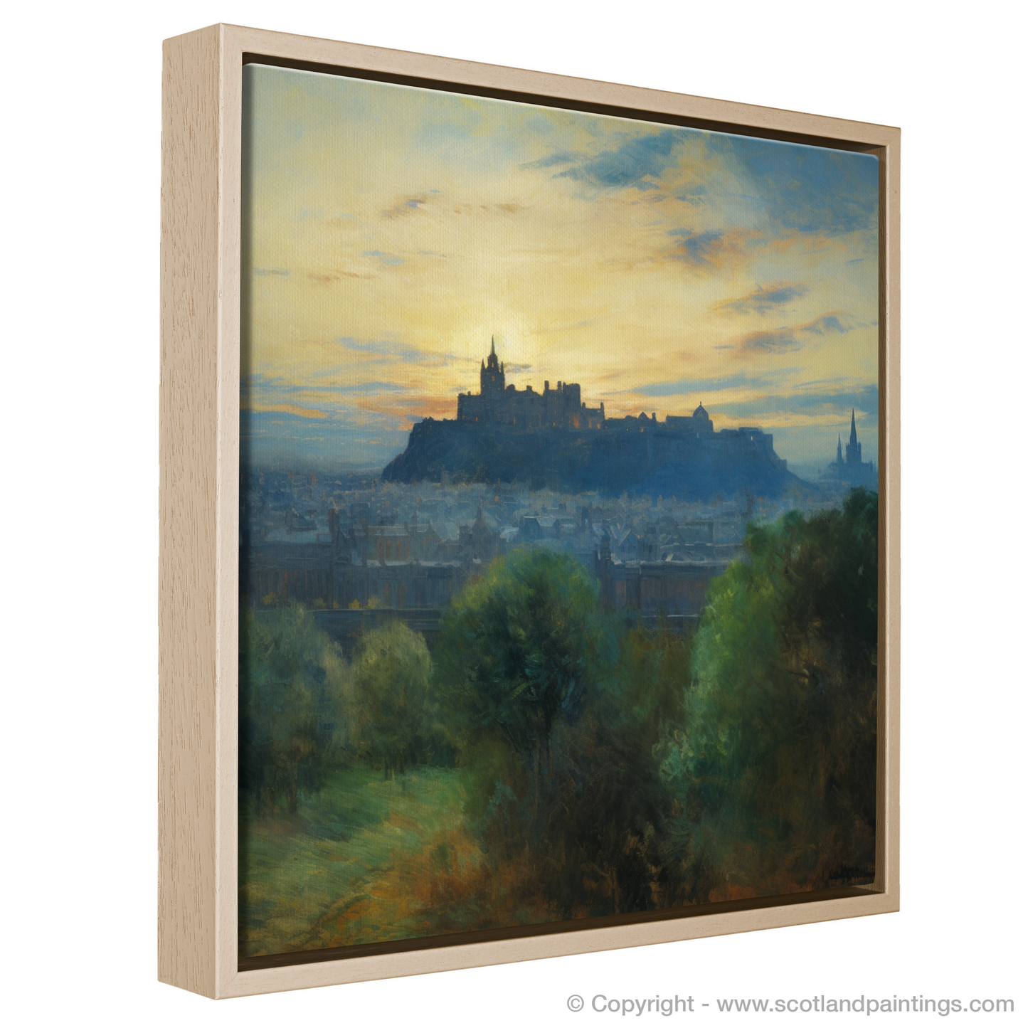 Edinburgh's Twilight Serenade: An Impressionist Tribute