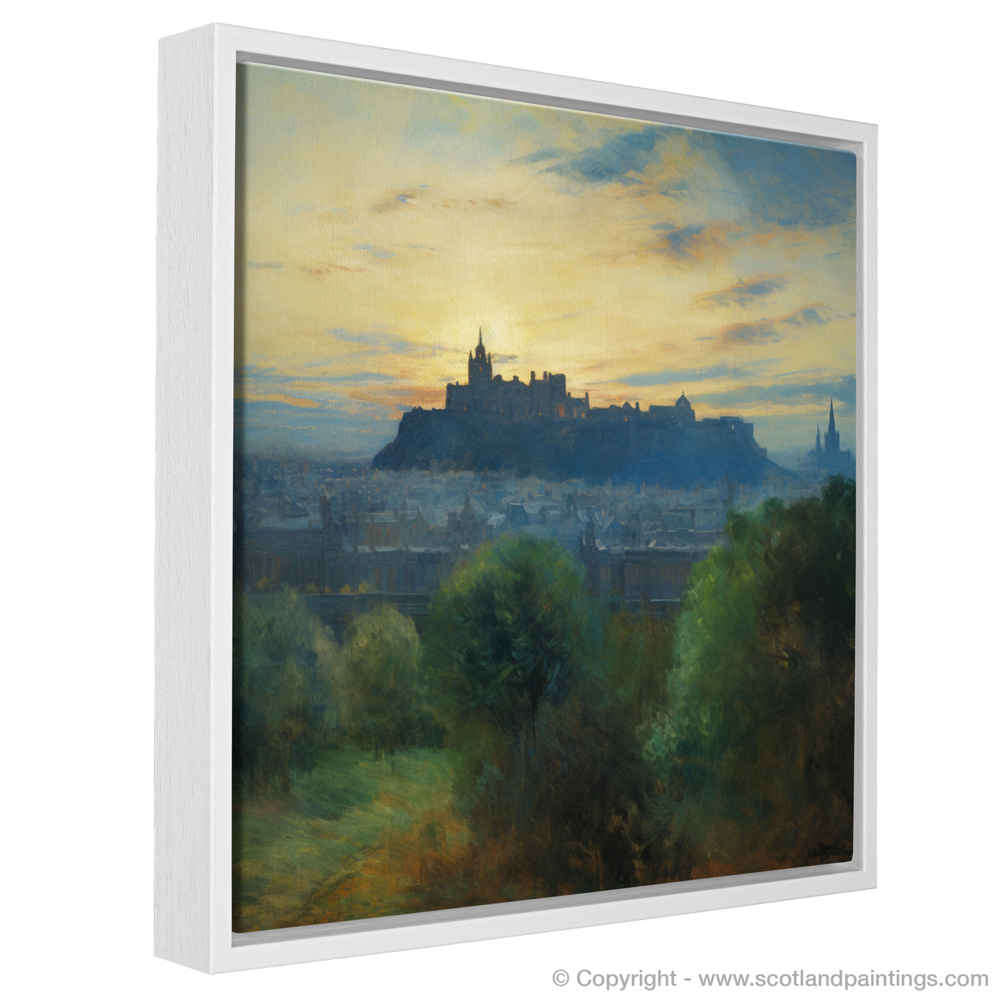 Edinburgh's Twilight Serenade: An Impressionist Tribute