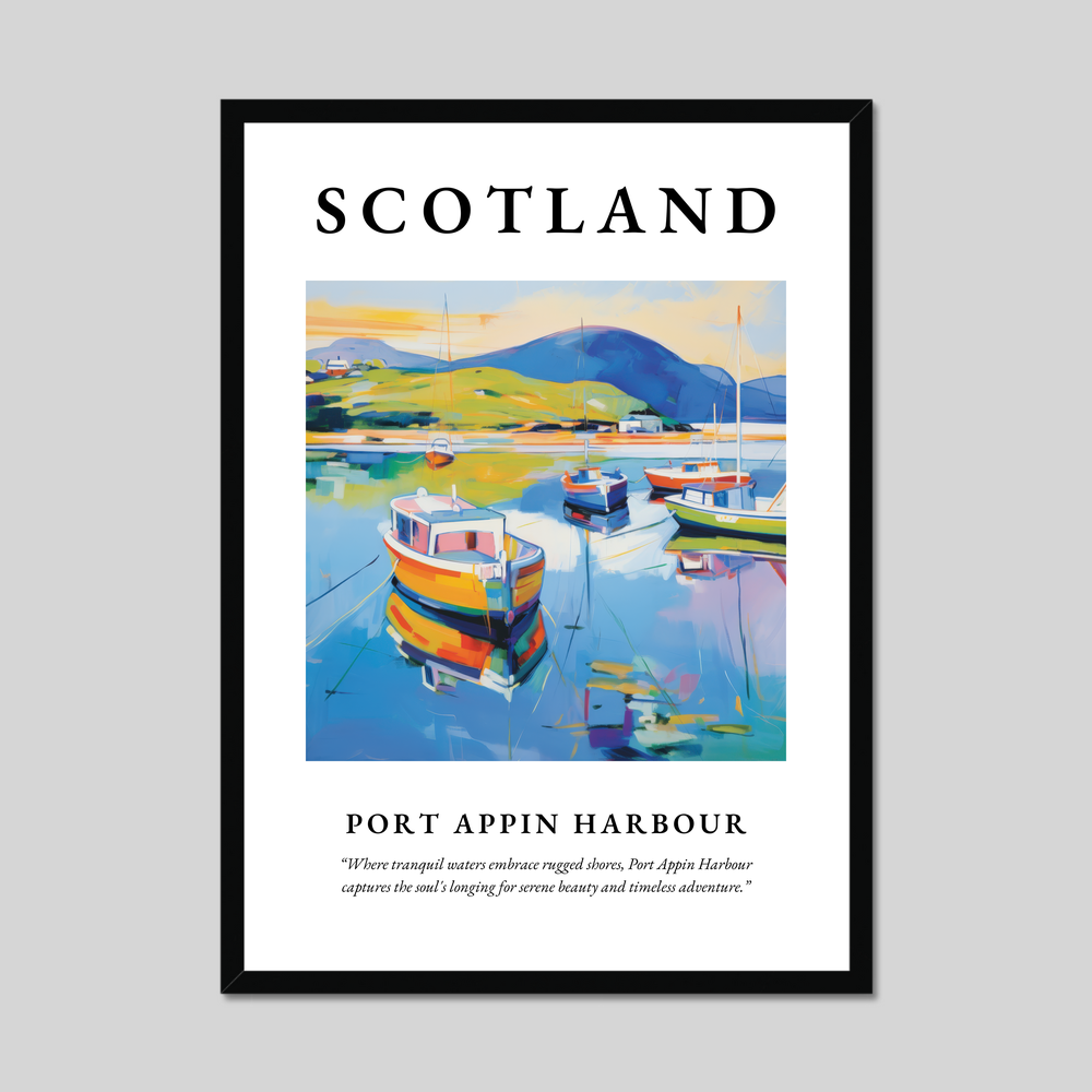 Poster of Port Appin Harbour, Scotland.