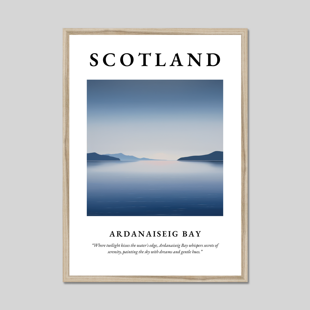 Poster in a natural frame with the word Scotland