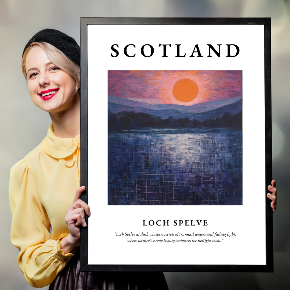 Person holding a poster of Loch Spelve