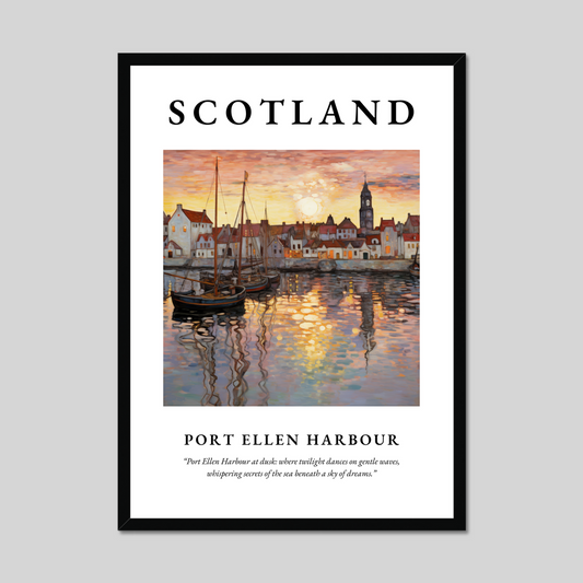 Poster of Port Ellen Harbour, Scotland.